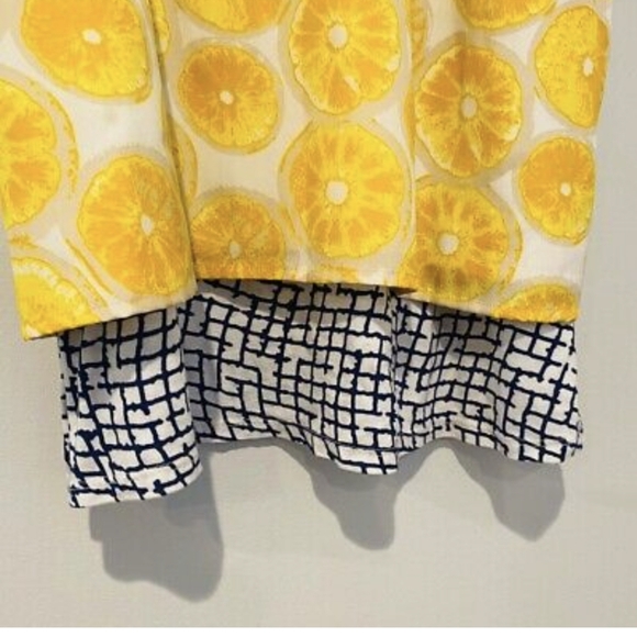 Anthropologie Porridge Lemon Slice Print Swing Top - Picture 8 of 9